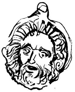 Máscara Trágica, desenho de Eros Martim Gonçalves.