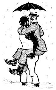 Prática comum na época: negros serviam de transporte para os brancos.